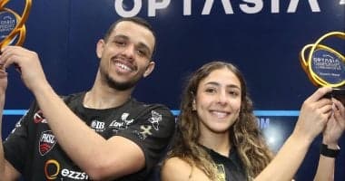 مصطفى عسل وهانيا الحمامي يتصدران تصنيف الاسكواش قبل بطولة العالم مصطفى عسل وهانيا الحمامي يتصدران تصنيف الاسكواش قبل بطولة العالم