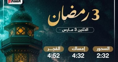 تعرف على موعد السحور وأذان الفجر فى ثالث أيام شهر رمضان المبارك 2025