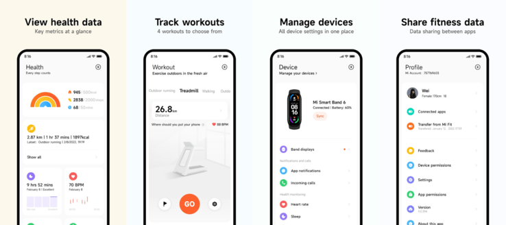 طرح التصميم الجديد لتطبيق Xiaomi Mi Fitness للمستخدمين على مستوى العالم