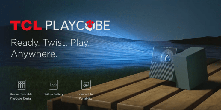 TCL تكشف عن جهاز العرض المحمول PlayCube بتصميم ملتوي وغير تقليدي CES2025