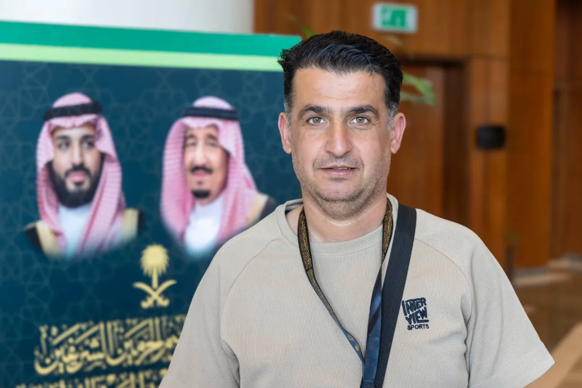 عبارة تحيي فرح حجاج برنامج خادم الحرمين الفلسطينيين